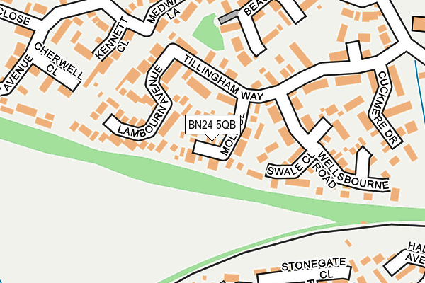 BN24 5QB map - OS OpenMap – Local (Ordnance Survey)