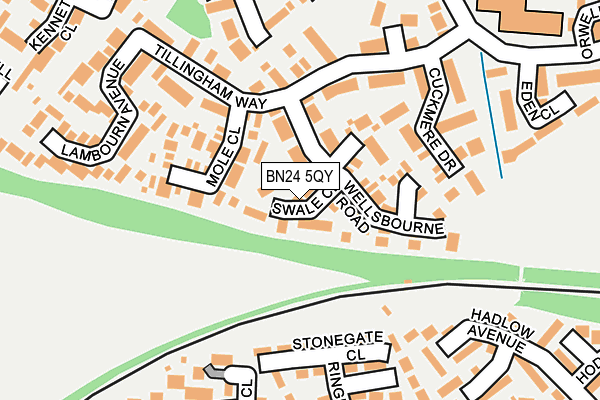 BN24 5QY map - OS OpenMap – Local (Ordnance Survey)