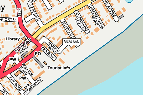 BN24 6AN map - OS OpenMap – Local (Ordnance Survey)