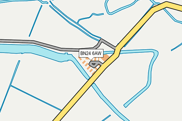 BN24 6AW map - OS OpenMap – Local (Ordnance Survey)