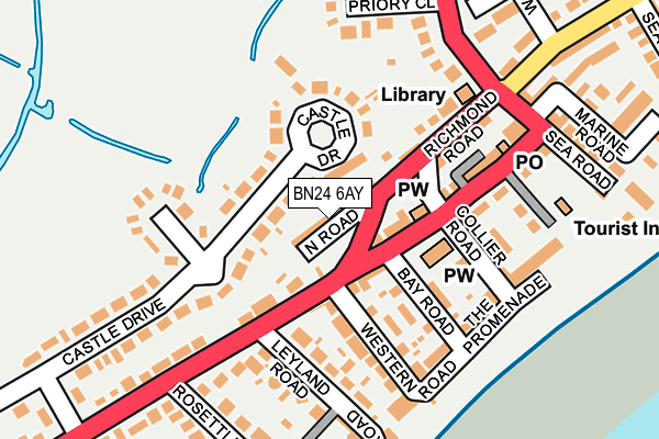 BN24 6AY map - OS OpenMap – Local (Ordnance Survey)