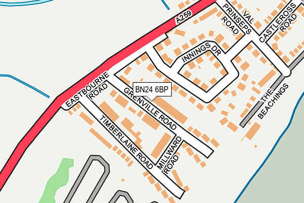 BN24 6BP map - OS OpenMap – Local (Ordnance Survey)