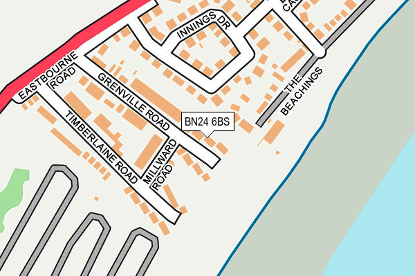 BN24 6BS map - OS OpenMap – Local (Ordnance Survey)