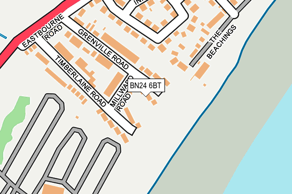 BN24 6BT map - OS OpenMap – Local (Ordnance Survey)