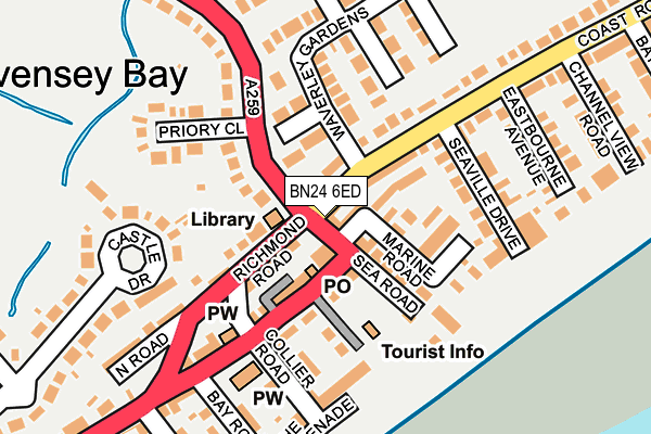 BN24 6ED map - OS OpenMap – Local (Ordnance Survey)