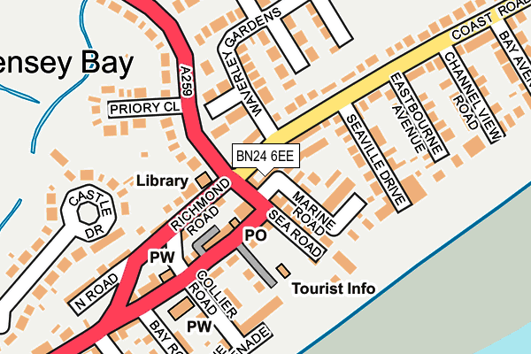 BN24 6EE map - OS OpenMap – Local (Ordnance Survey)