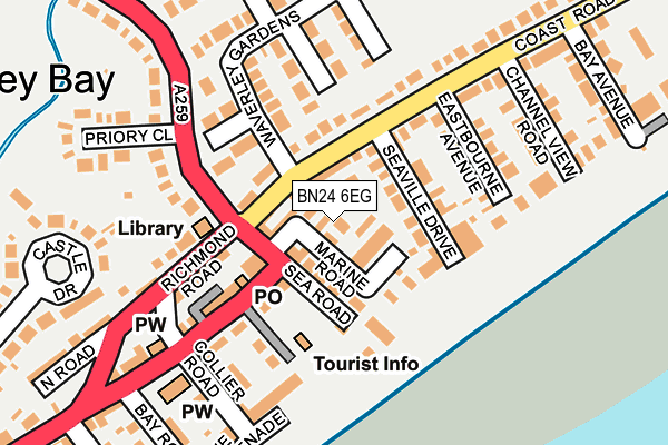 BN24 6EG map - OS OpenMap – Local (Ordnance Survey)
