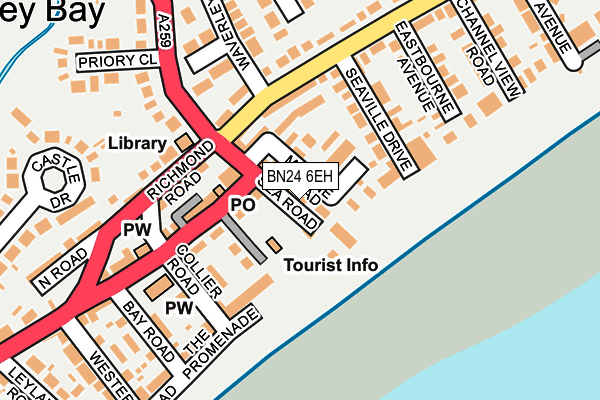 BN24 6EH map - OS OpenMap – Local (Ordnance Survey)