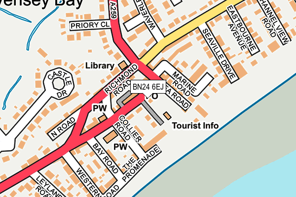 BN24 6EJ map - OS OpenMap – Local (Ordnance Survey)