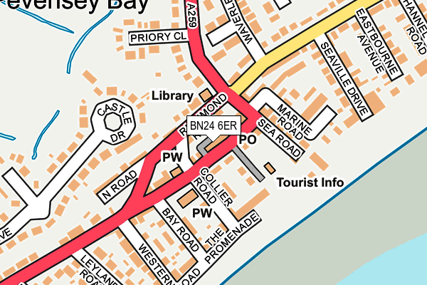 BN24 6ER map - OS OpenMap – Local (Ordnance Survey)