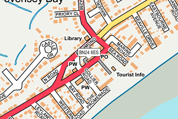 BN24 6ES map - OS OpenMap – Local (Ordnance Survey)