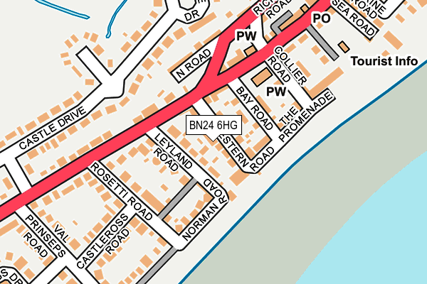 BN24 6HG map - OS OpenMap – Local (Ordnance Survey)