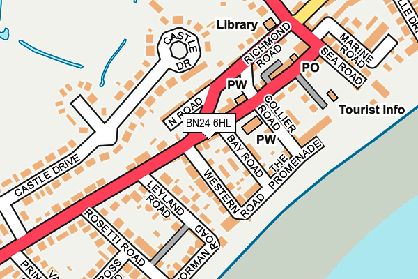 BN24 6HL map - OS OpenMap – Local (Ordnance Survey)