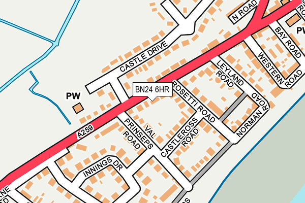 BN24 6HR map - OS OpenMap – Local (Ordnance Survey)