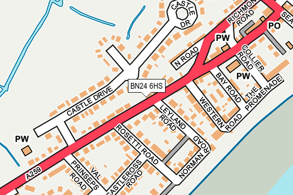 BN24 6HS map - OS OpenMap – Local (Ordnance Survey)