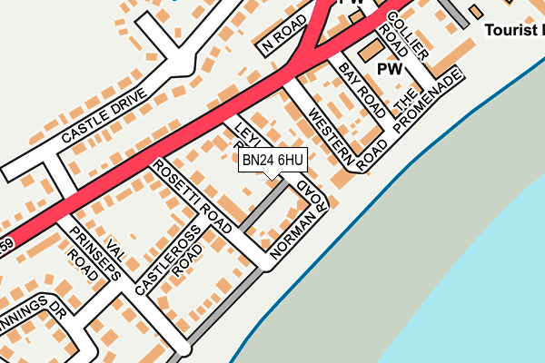 BN24 6HU map - OS OpenMap – Local (Ordnance Survey)