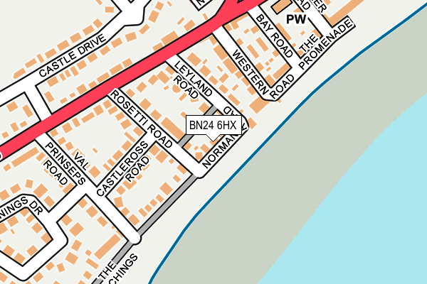 BN24 6HX map - OS OpenMap – Local (Ordnance Survey)