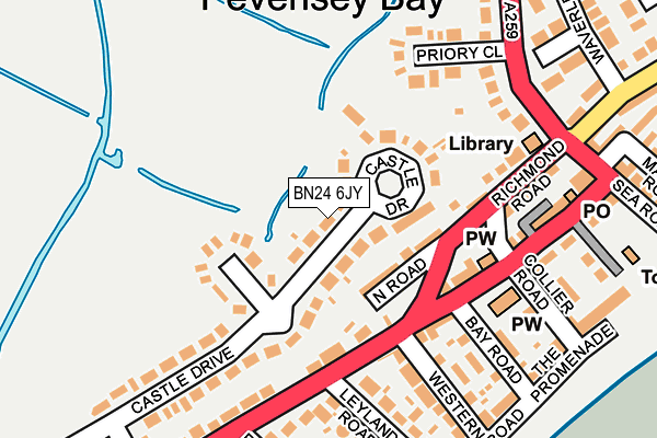 BN24 6JY map - OS OpenMap – Local (Ordnance Survey)