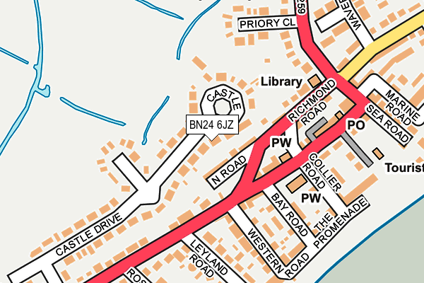 BN24 6JZ map - OS OpenMap – Local (Ordnance Survey)