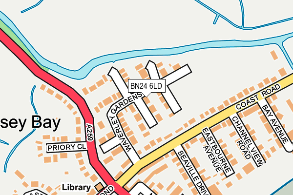 BN24 6LD map - OS OpenMap – Local (Ordnance Survey)