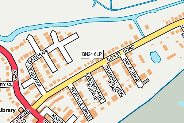 BN24 6LP map - OS OpenMap – Local (Ordnance Survey)