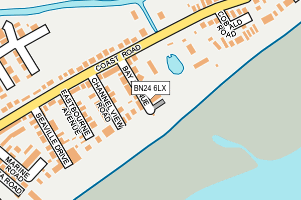 BN24 6LX map - OS OpenMap – Local (Ordnance Survey)