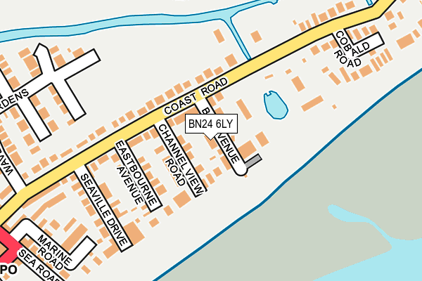 BN24 6LY map - OS OpenMap – Local (Ordnance Survey)
