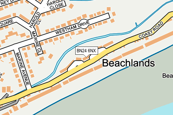 BN24 6NX map - OS OpenMap – Local (Ordnance Survey)