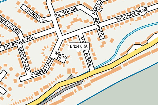 BN24 6RA map - OS OpenMap – Local (Ordnance Survey)