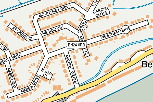 BN24 6RB map - OS OpenMap – Local (Ordnance Survey)