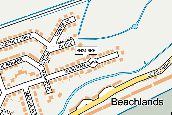 BN24 6RF map - OS OpenMap – Local (Ordnance Survey)