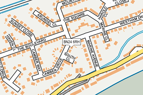 BN24 6RH map - OS OpenMap – Local (Ordnance Survey)