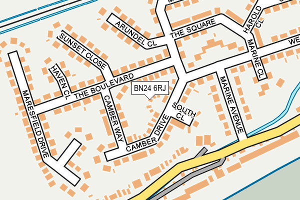 BN24 6RJ map - OS OpenMap – Local (Ordnance Survey)
