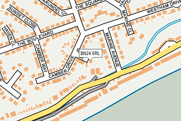 BN24 6RL map - OS OpenMap – Local (Ordnance Survey)