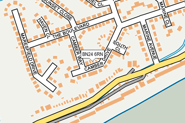 BN24 6RN map - OS OpenMap – Local (Ordnance Survey)