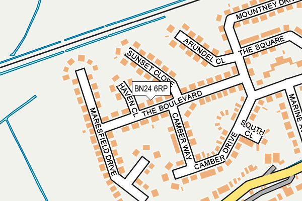 BN24 6RP map - OS OpenMap – Local (Ordnance Survey)