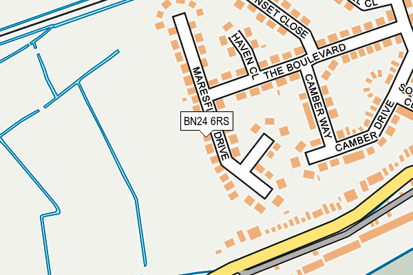 BN24 6RS map - OS OpenMap – Local (Ordnance Survey)
