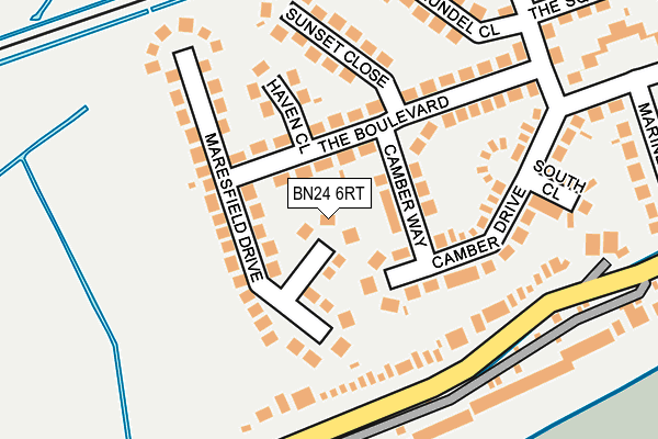 BN24 6RT map - OS OpenMap – Local (Ordnance Survey)