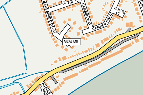 BN24 6RU map - OS OpenMap – Local (Ordnance Survey)
