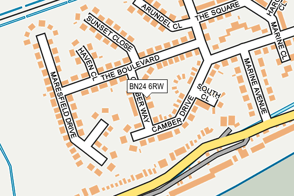 BN24 6RW map - OS OpenMap – Local (Ordnance Survey)