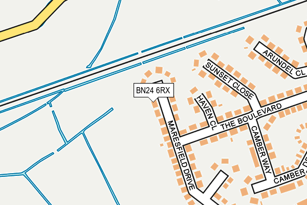 BN24 6RX map - OS OpenMap – Local (Ordnance Survey)