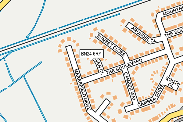 BN24 6RY map - OS OpenMap – Local (Ordnance Survey)