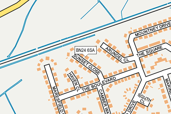 BN24 6SA map - OS OpenMap – Local (Ordnance Survey)