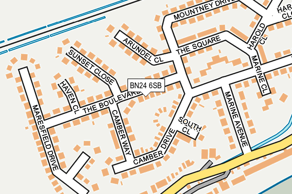 BN24 6SB map - OS OpenMap – Local (Ordnance Survey)
