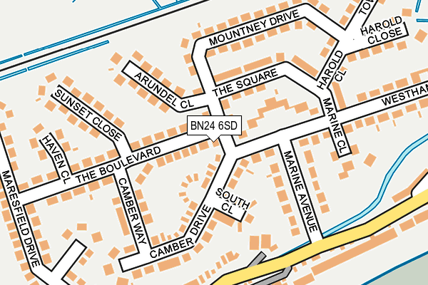 BN24 6SD map - OS OpenMap – Local (Ordnance Survey)