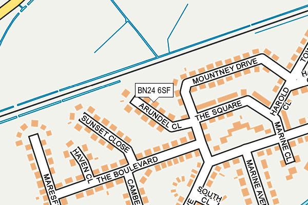 BN24 6SF map - OS OpenMap – Local (Ordnance Survey)