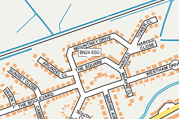 BN24 6SG map - OS OpenMap – Local (Ordnance Survey)