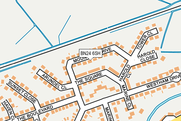 BN24 6SH map - OS OpenMap – Local (Ordnance Survey)
