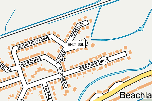 BN24 6SL map - OS OpenMap – Local (Ordnance Survey)