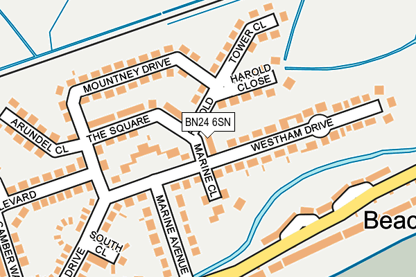 BN24 6SN map - OS OpenMap – Local (Ordnance Survey)